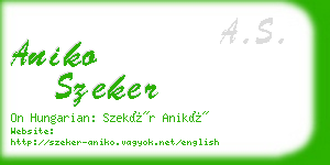 aniko szeker business card